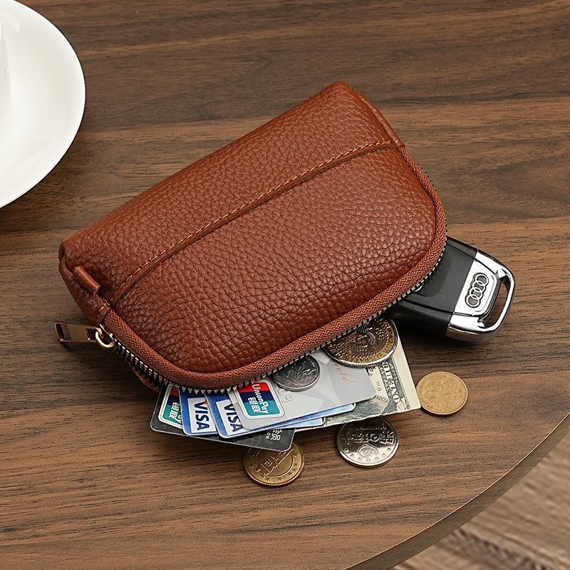 CouldNook Pebbled Coin Pouch - Curved Zipper And Front Seam