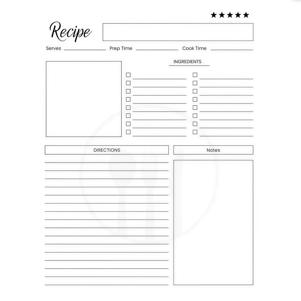 CouldNook Spiral Recipe Notebook - Illustrated Kitchen Cover And Guided Pages