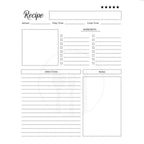 CouldNook Spiral Recipe Notebook - Illustrated Kitchen Cover And Guided Pages