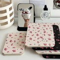 CouldNook Patterned Folding Mirror - Printed Cover And Fold-Back Tabletop Support