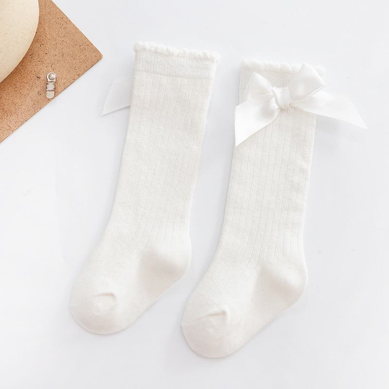 CouldNook Soft Toddler Bow Knee Socks - Everyday Footwear Accent