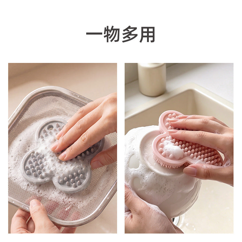 CouldNook Vegetable Brush - Four-Lobed Shape and Dual Textured Faces