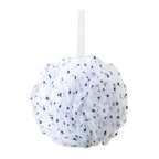 CouldNook Dotted Bath Pouf - Gathered Mesh And Small Scattered Motifs