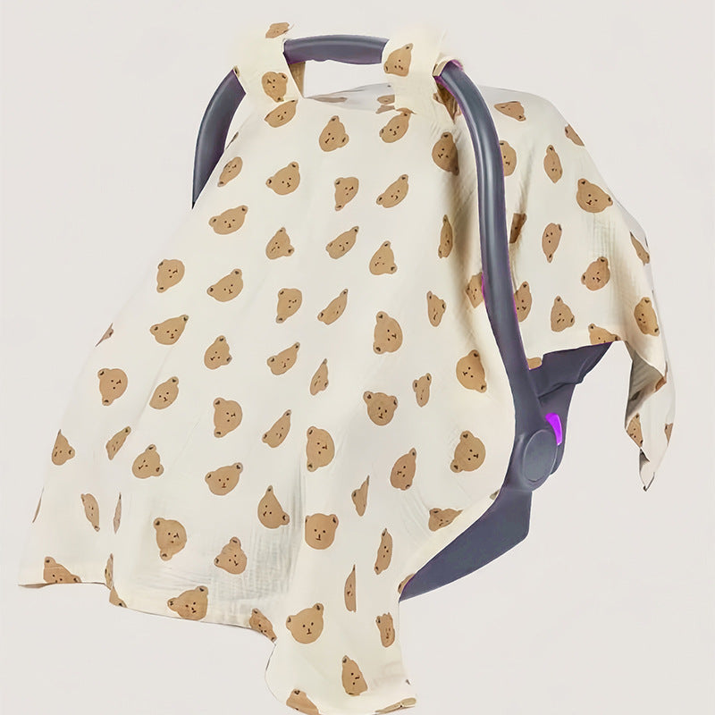 CouldNook Crepe Nursing Cover - Snap Tabs And Draped Panel