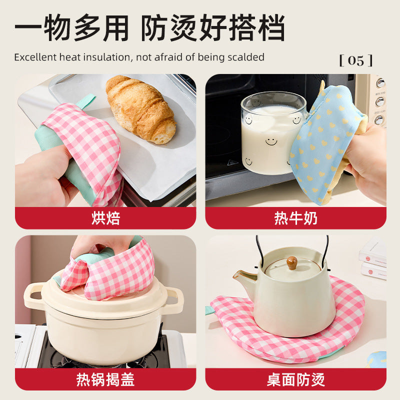 CouldNook Cat Pot Holder - Shaped Ears And Split Hand Pockets