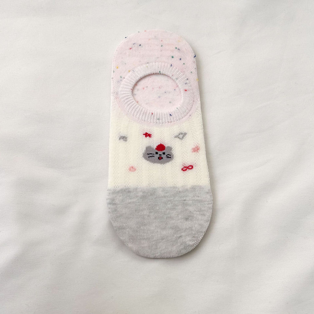 CouldNook Cat Motif No Show Socks - Casual Shoe Accent