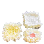 CouldNook Soap Pocket Bath Pouf - Ruffled Mesh and Fabric Back