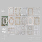 CouldNook Lace PET Sticker Book - Six Vintage Designs