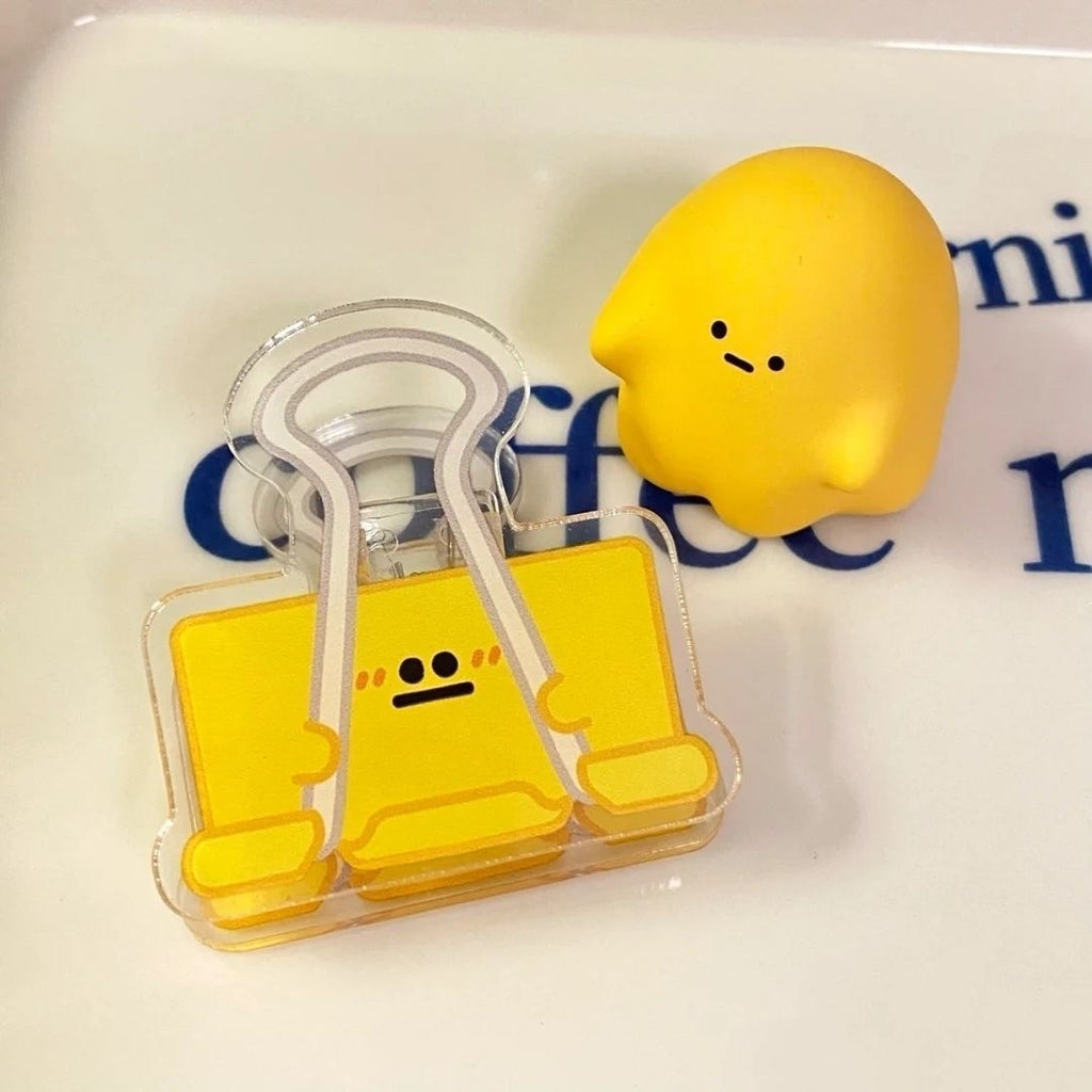 CouldNook Face Memo Clip - Binder Clip Silhouette And Simple Expression