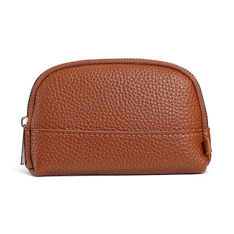 CouldNook Pebbled Coin Pouch - Curved Zipper And Front Seam