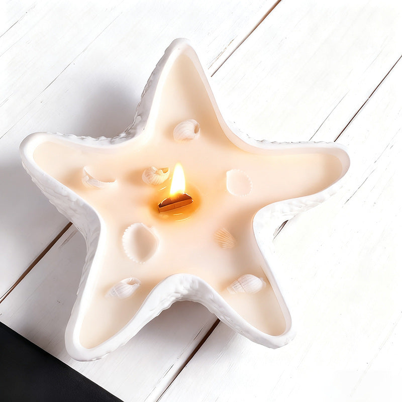 CouldNook Coastal Starfish Scented Candle - Ocean Themed Aromatherapy Gift