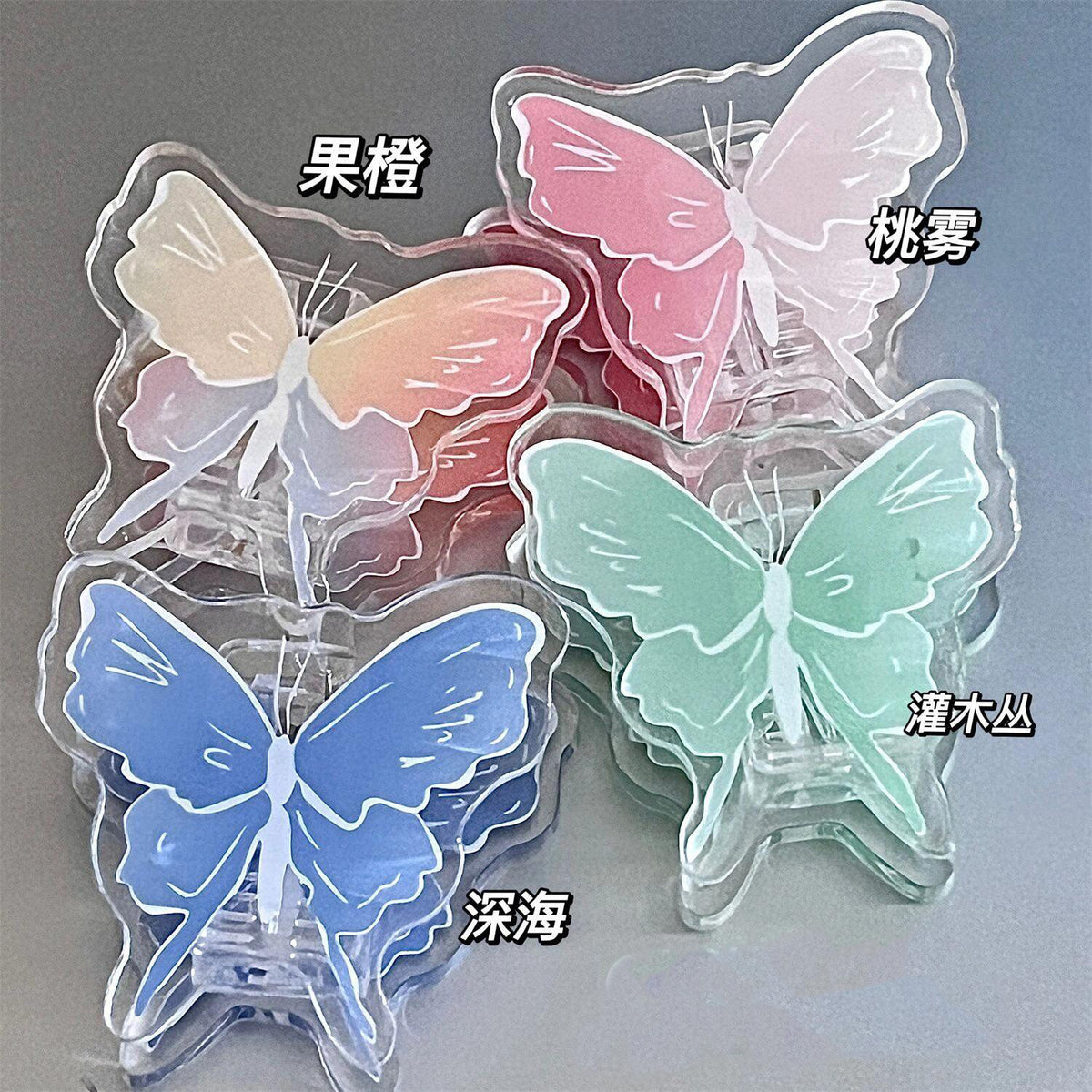 CouldNook Butterfly Memo Clip - Gradient Wings And White Vein Details