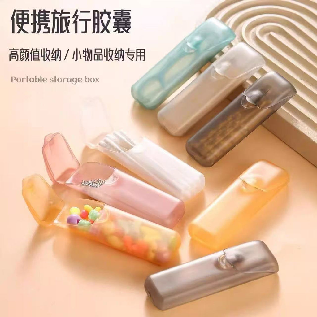 CouldNook Toothpick Storage Case - Translucent Body and Hinged Flip Lid