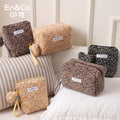 CouldNook Leopard Cosmetic Bag - Plush Spots And Matching Heart Charm