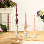 Spiral Taper Candle Set - Set Of 4 Assorted Twisted Candles in Gift Box
