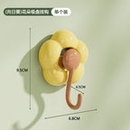 CouldNook Flower Suction Cup Hook - Rounded Petals and Curved Arm