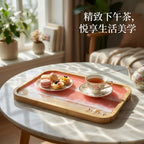 CouldNook Rectangular Ocean Decorative Tray - Rounded Corners and Layered Wave Lines