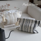CouldNook Tassel Tissue Pouch - Woven Stripes And Zip Storage
