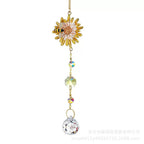 CouldNook Bee Motif Suncatcher - Floral Details And Faceted Pendant Strand