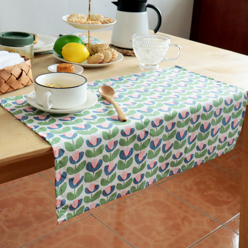 CouldNook Printed Cotton Tea Towel - Floral And Strawberry Pattern Choices