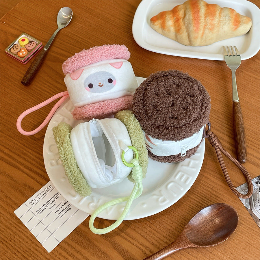 CouldNook Animal Coin Purse - Sandwich Shape And Plush Round Ends