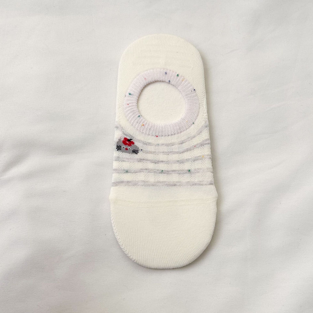 CouldNook Cat Motif No Show Socks - Casual Shoe Accent