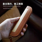 CouldNook Slim PU Pen Pouch - Stitched Edges And Curved Zip