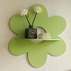 CouldNook Decorative Wall Shelf - Flower Or Wave Backing And Display Ledge