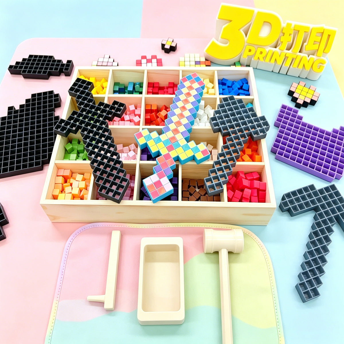 CouldNook Pixel Bead Assembly Kit - Shaped Templates And Tapping Tools