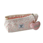 CouldNook Floral Pencil Pouch - Lace Trim And Checked Interior