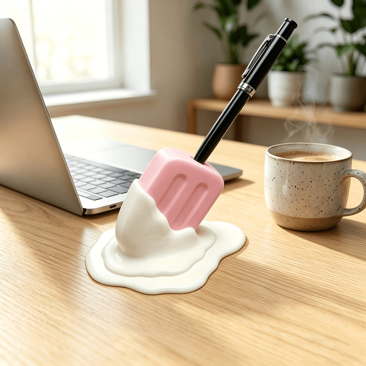 CouldNook Ice Pop Pen Holder - Tilted Shape And Puddle Base