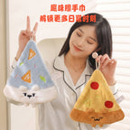 CouldNook Food-Shaped Hand Towel - Embroidered Faces And Hanging Cord