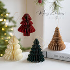 CouldNook Honeycomb Paper Tree Ornament - Layered Folds and Hanging Cord