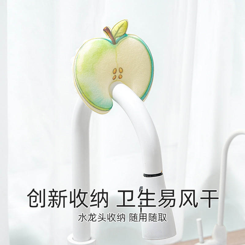 CouldNook Fruit Dish Sponge - Printed Slice Face And Wavy Reverse