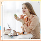 CouldNook Decorative Folding Mirror - Gem-Like Pattern And Double Reflective Interior