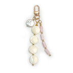 CouldNook Beaded Bag Charm - Geometric Resin Strands And Gold Tone Clip