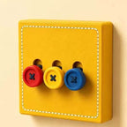 CouldNook Decorative Switch Cover - Button Motifs And Stitch-Effect Border