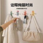 CouldNook Cartoon Adhesive Hook - Swinging Arms and Rounded Backplate