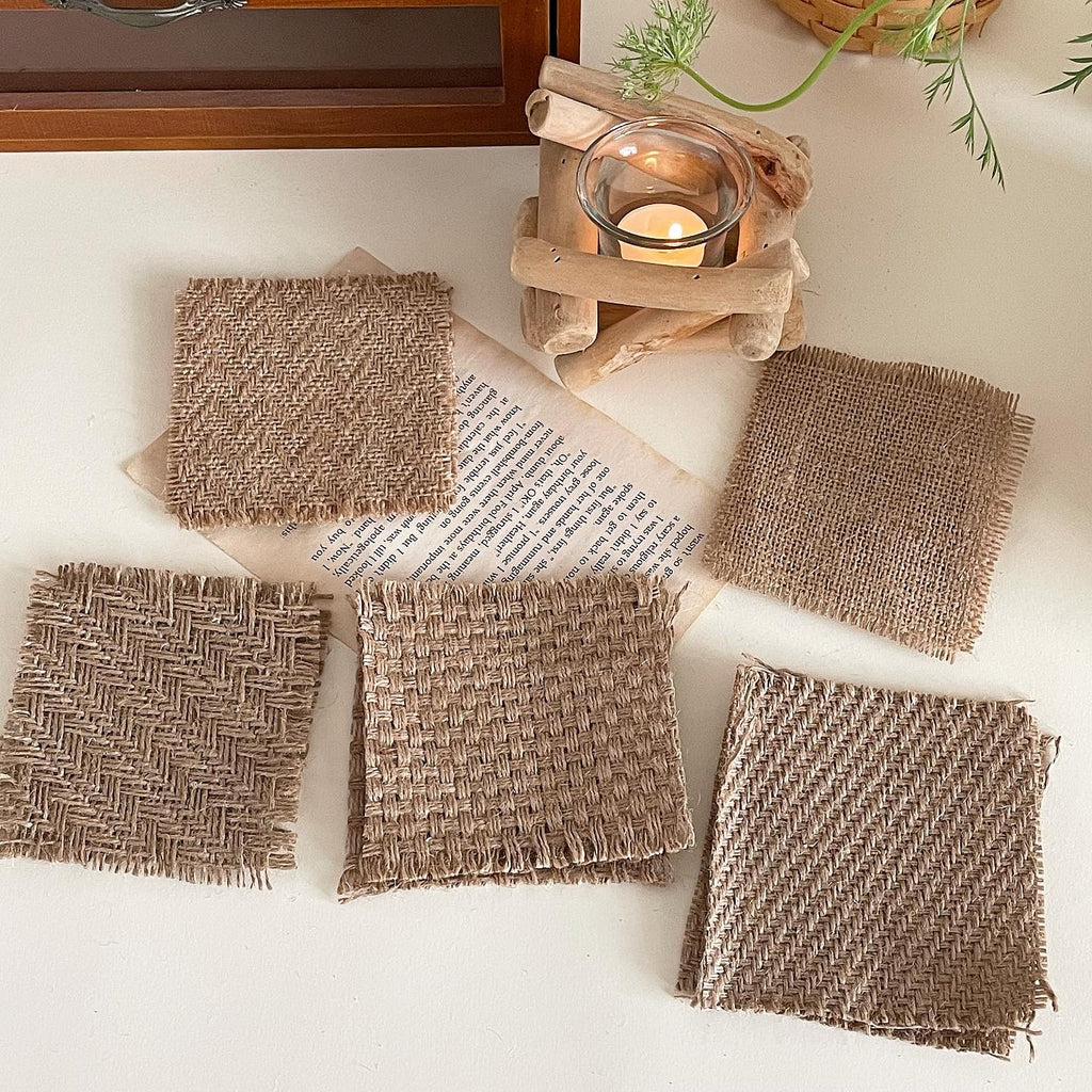 CouldNook Square Fake Linen Table Placemat - Cozy Corner Accent