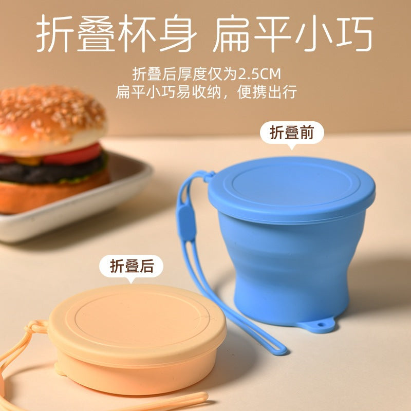 CouldNook Folding Silicone Cup - Collapsible Sides And Matching Cover