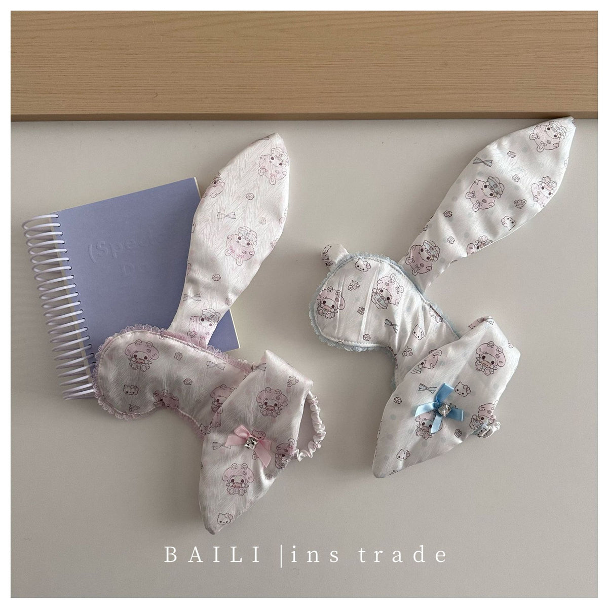 CouldNook Animal Sleep Mask - Printed Cotton And Decorative Ear Shapes