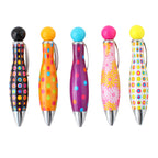 CouldNook Bowling Pin Ballpoint Pen - Patterned Barrel And Round Top