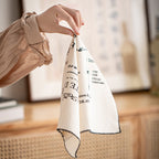 CouldNook Illustrated Cotton Table Napkin - Cafe Prints And Dark Edging