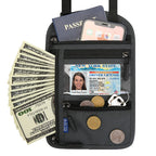 CouldNook Passport Neck Pouch - Clear Card Window And Zipped Compartments