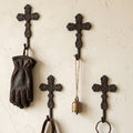 CouldNook Cross Wall Hook - Cast Iron Scrollwork and Curved Tip