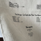 CouldNook Menu Print Table Cloth - Breakfast Lettering And Plain Ground