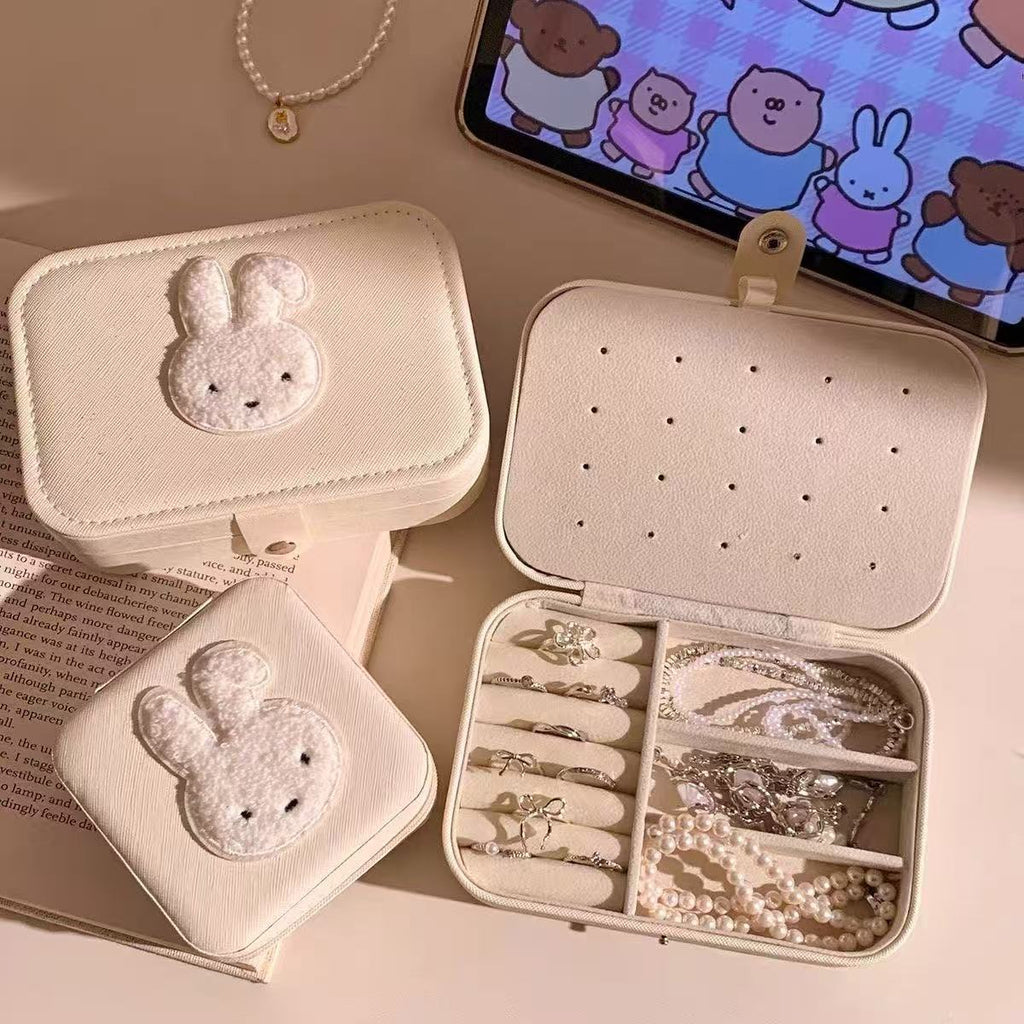 CouldNook Rabbit Jewelry Box - Textured Applique and Divided Interior