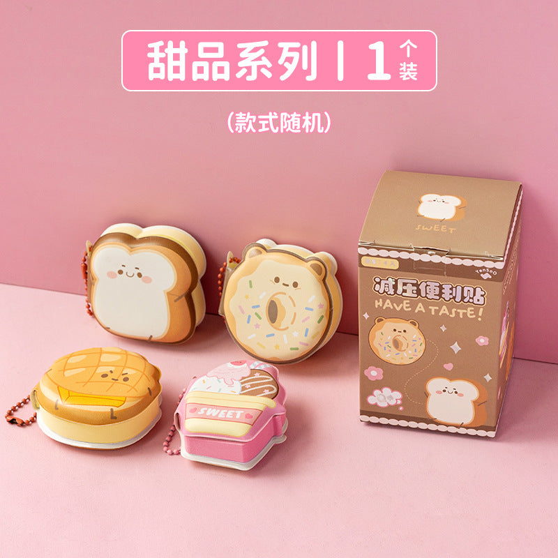 CouldNook Squishy Mini Sticky Notes - Shaped Cover And Ball Chain