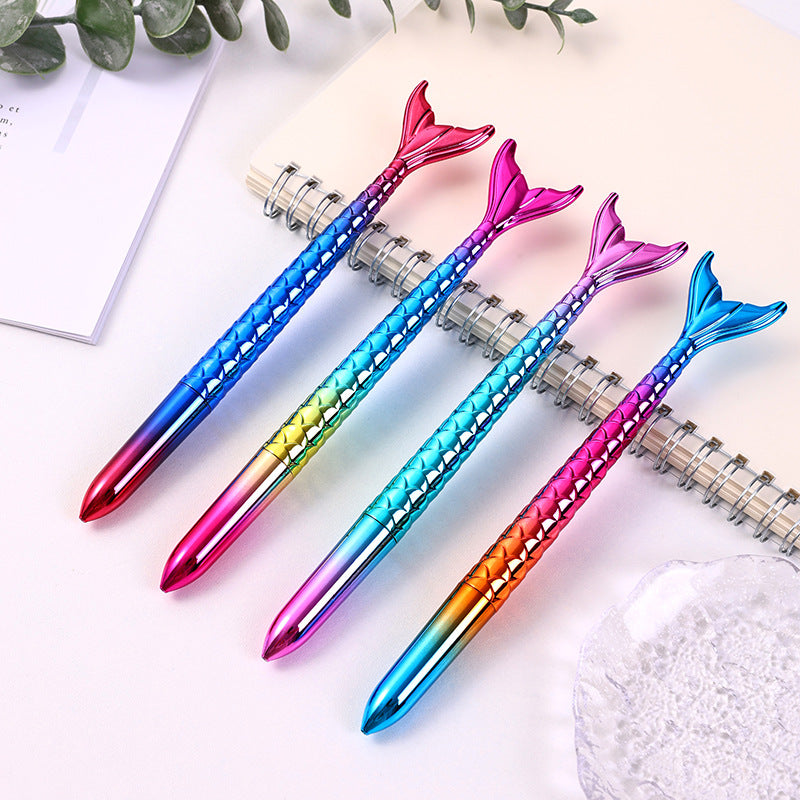 CouldNook Mermaid Tail Pen - Scaled Barrel And Reflective Gradient Finish