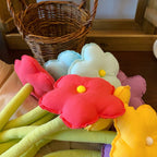 CouldNook Fabric Flower Decoration - Rounded Petals And Long Green Stem